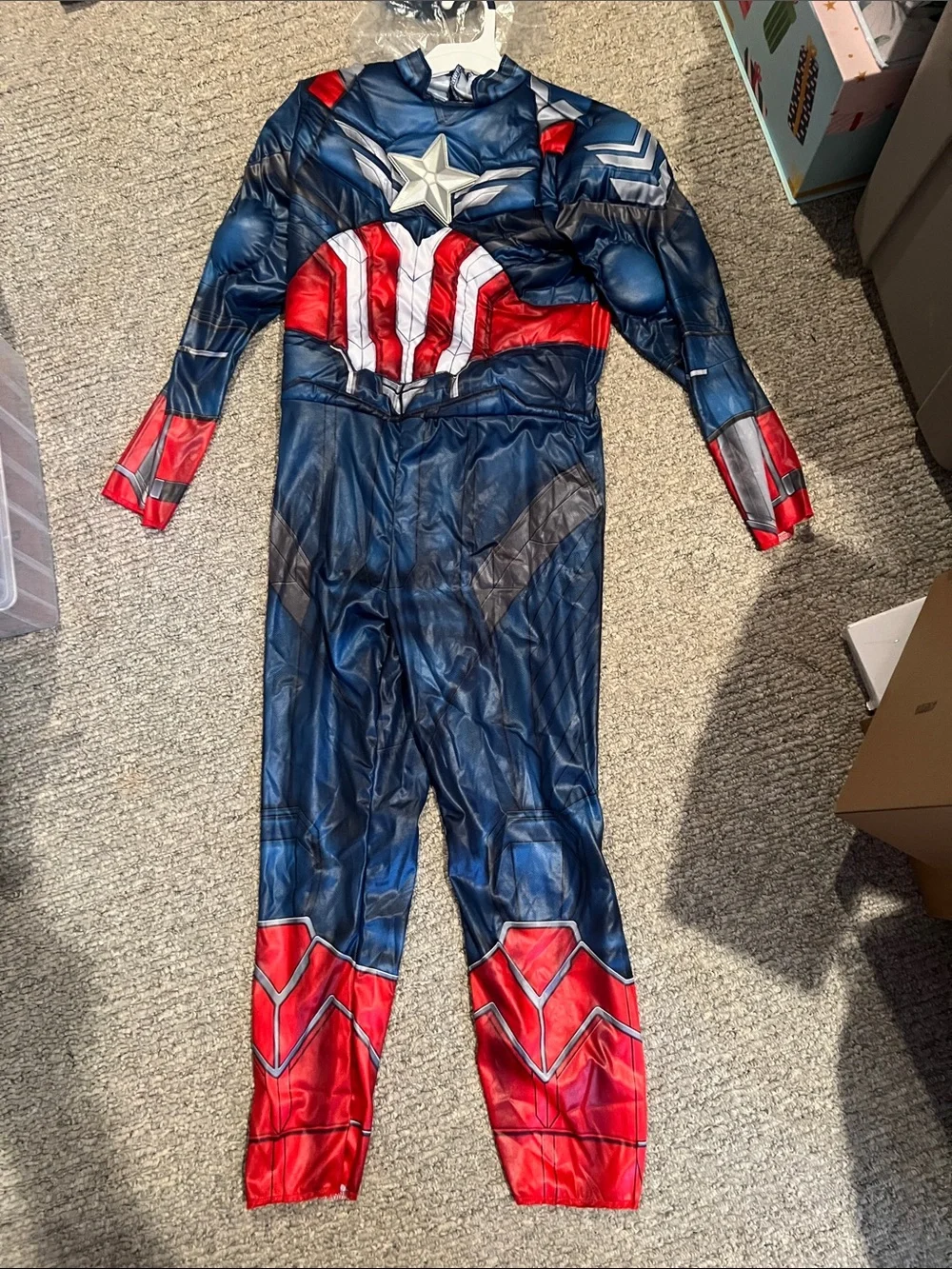 Captain America Kids Costume – Blue & Red  size 10-12